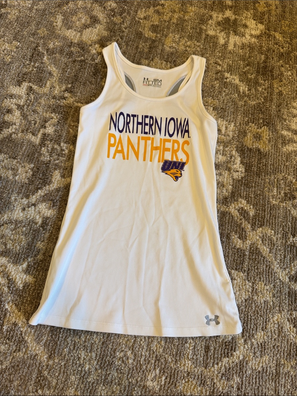 Under Armour Northern Iowa Panthers White Tank Top